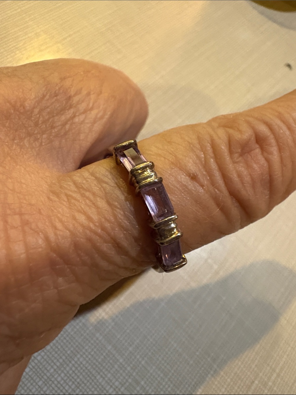 Sterling Silver amethyst band Women's Ring size 10